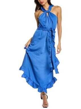 Derek Lam 10 Crosby Womens Dasha Dress, Blue Size 10